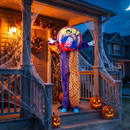 Animated Scary Clown Halloween Decoration - 167cm