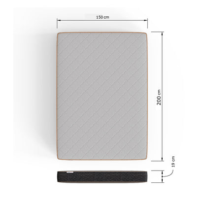 SleepyCastle King Size Double Mattress Polyester White 5 x 7ft