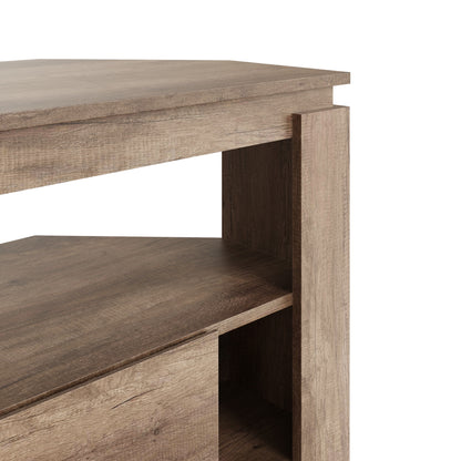 Canyon Corner Corner TV Unit Grey Oak 1 Shelf 1 Drawer