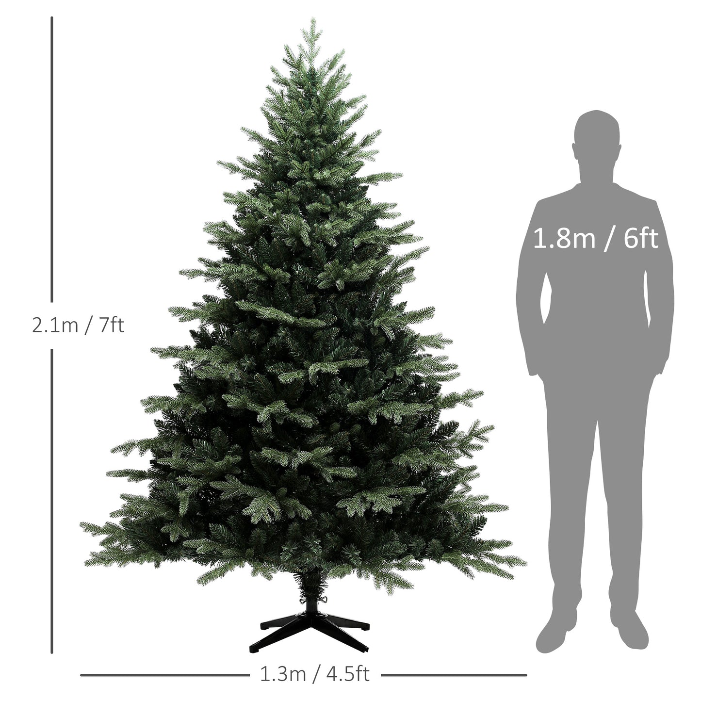 7ft Christmas Tree Artificial - Dark Green  3116 Tips
