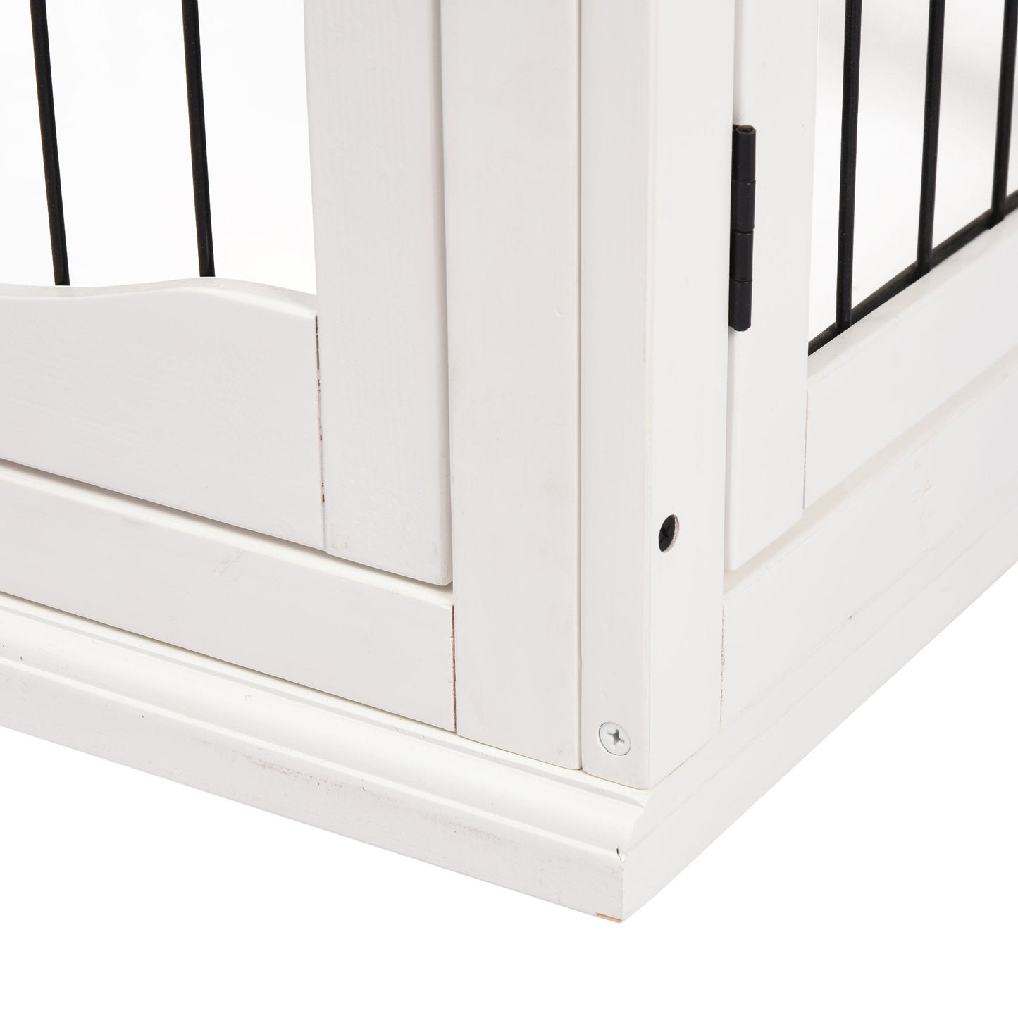 Pawhut Medium-Density Fibreboard 3-Door Small Indoor Pet Cage White