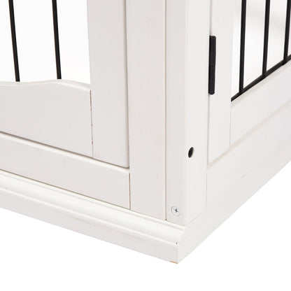 Pawhut Medium-Density Fibreboard 3-Door Small Indoor Pet Cage White
