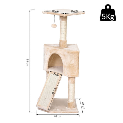 PawHut Corner Cat Tree for Indoor Cats