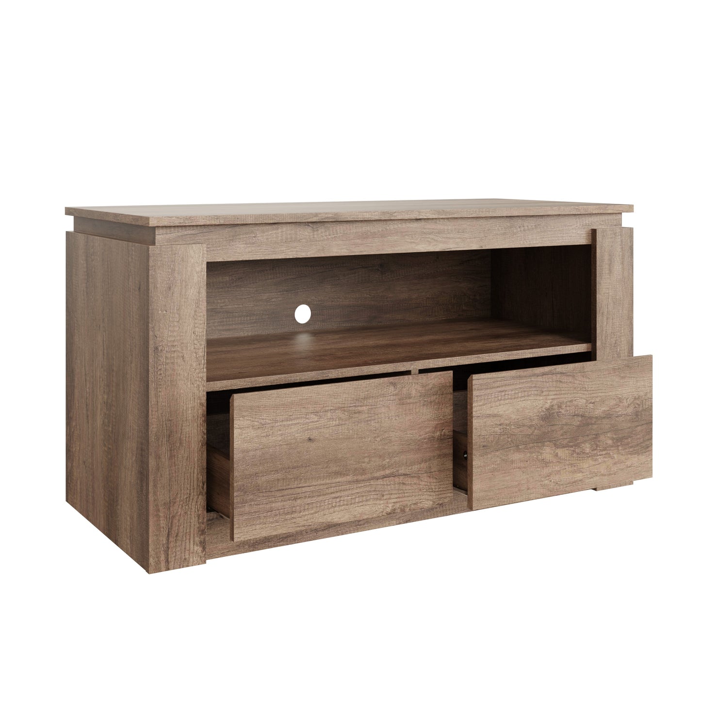 Canyon TV Unit Grey Oak 1 Shelf 2 Drawers