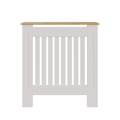 Longslow Radiator Cover White & Oak 1 Shelf
