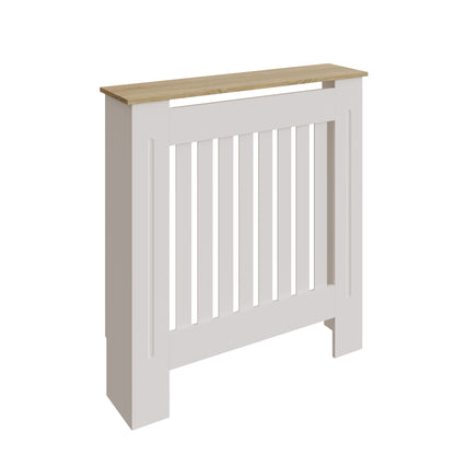 Longslow Radiator Cover White & Oak 1 Shelf