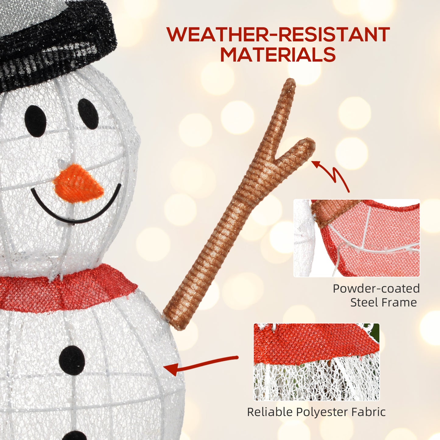Christmas Feature Light Warm White Outdoor 78 LED - 90cm