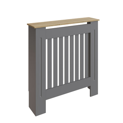 Longslow Radiator Cover Grey & Oak 1 Shelf