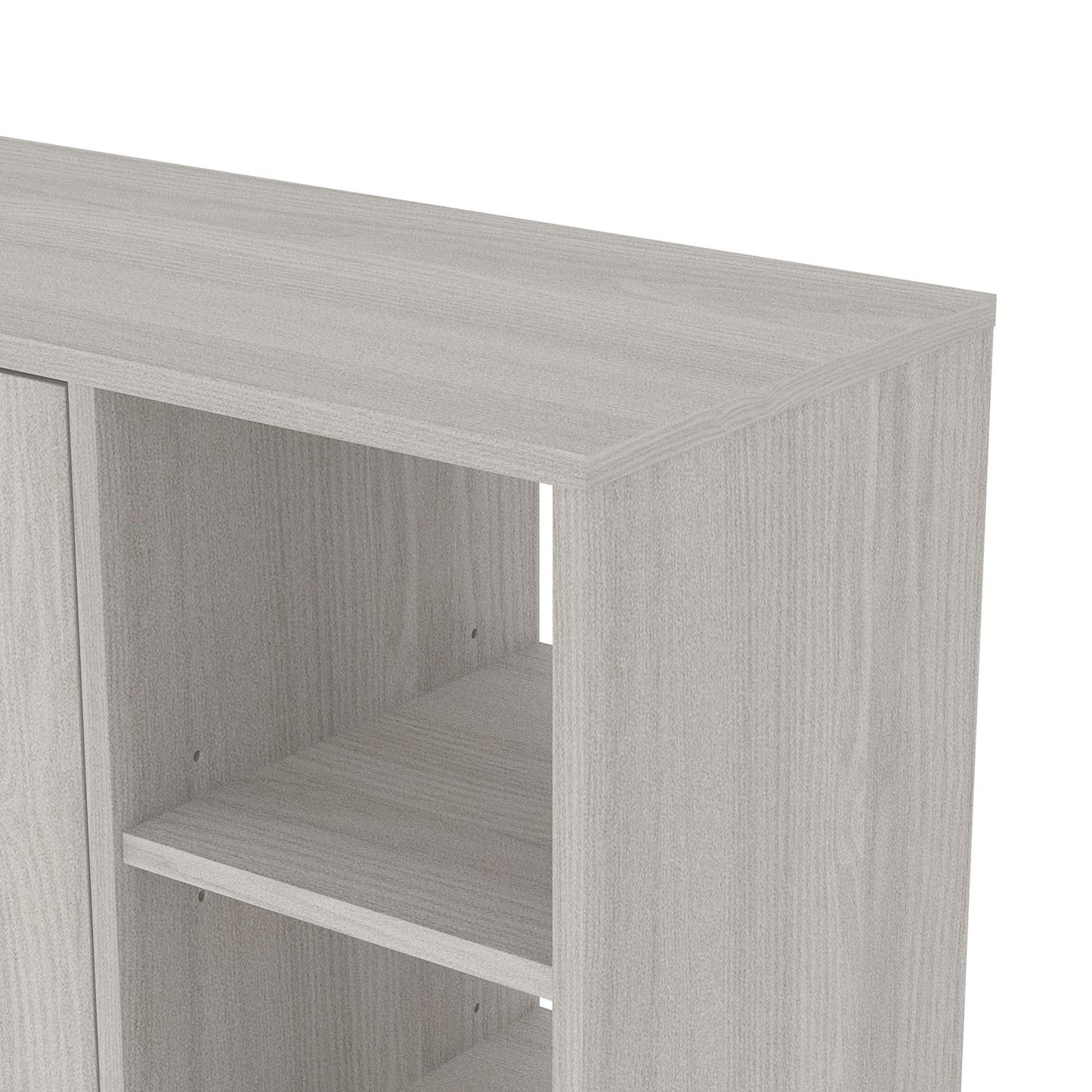 Bideford Tall Shoe Storage Light Grey 2 Doors 12 Shelves