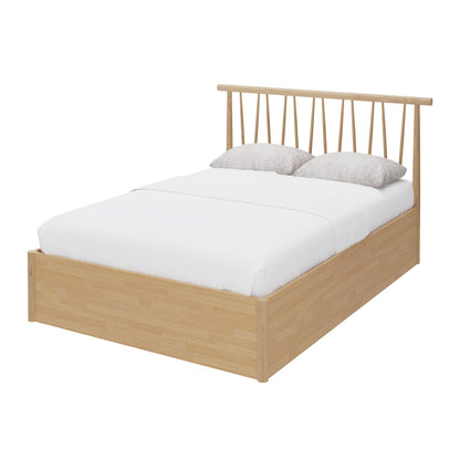 Fusum Small Double Ottoman Bed Oak 5 x 7ft
