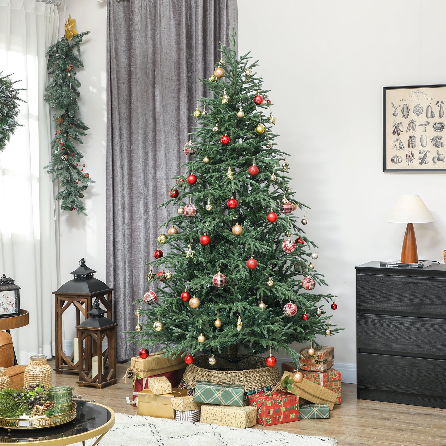 7ft Full Spruce Christmas Tree Artificial -  2942 Tips