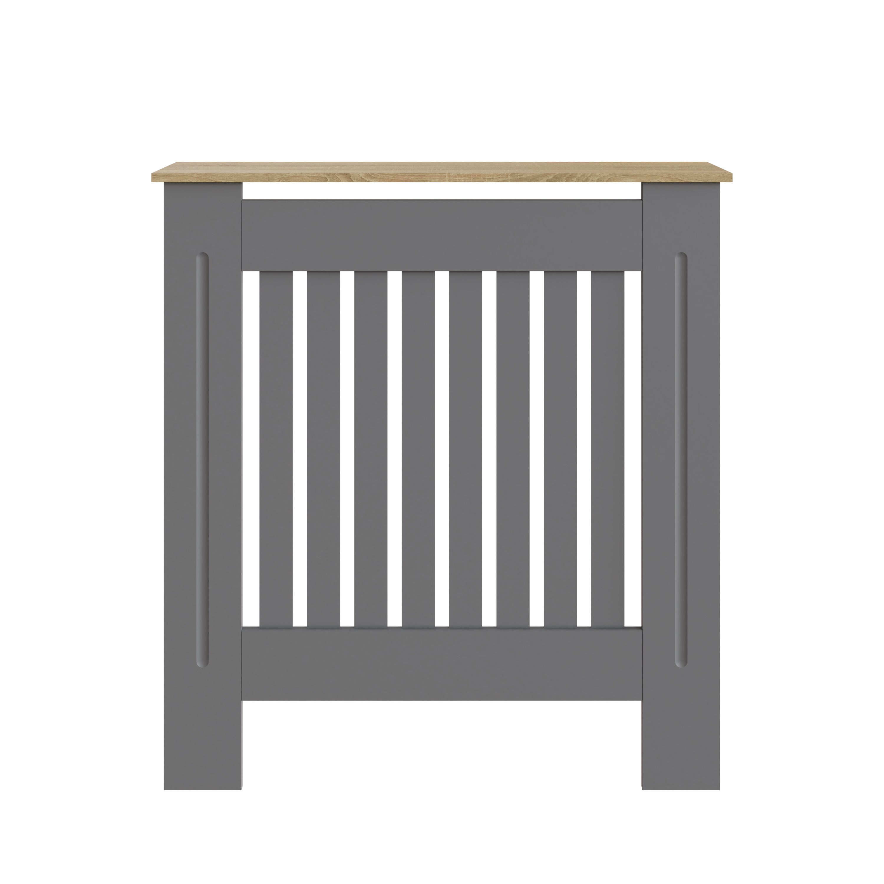 Longslow Radiator Cover Grey & Oak 1 Shelf – Cherry Lane