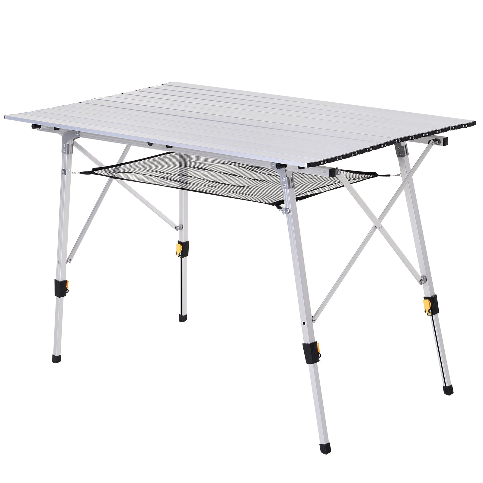 4FT Folding Aluminium Picnic Table Portable Camping BBQ Table Roll Up ...