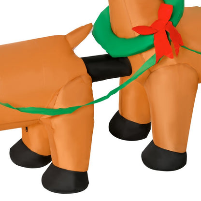 8 Foot Christmas Inflatable Santa Claus on Sleigh