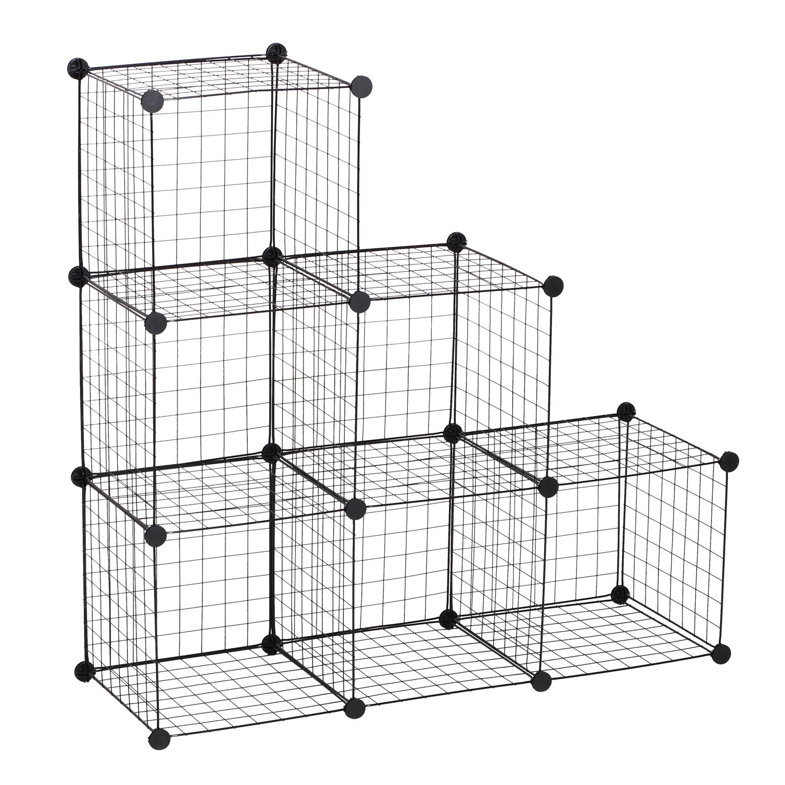 DIY 6 Cube Metal Wire Rack Interlocking Storage Cabinet Living Room Or ...