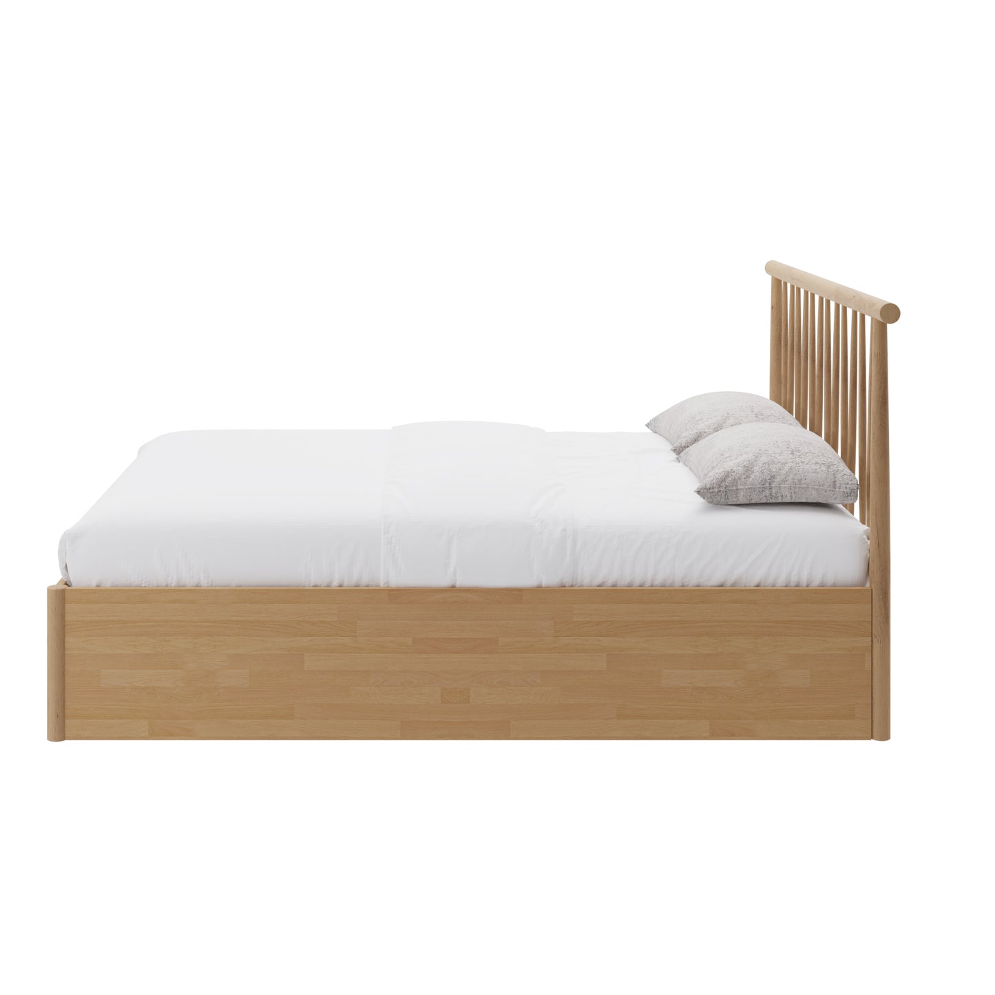 Fusum Small Double Ottoman Bed Oak 5 x 7ft