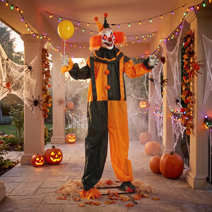 Animated Scary Clown Halloween Decoration - 190cm