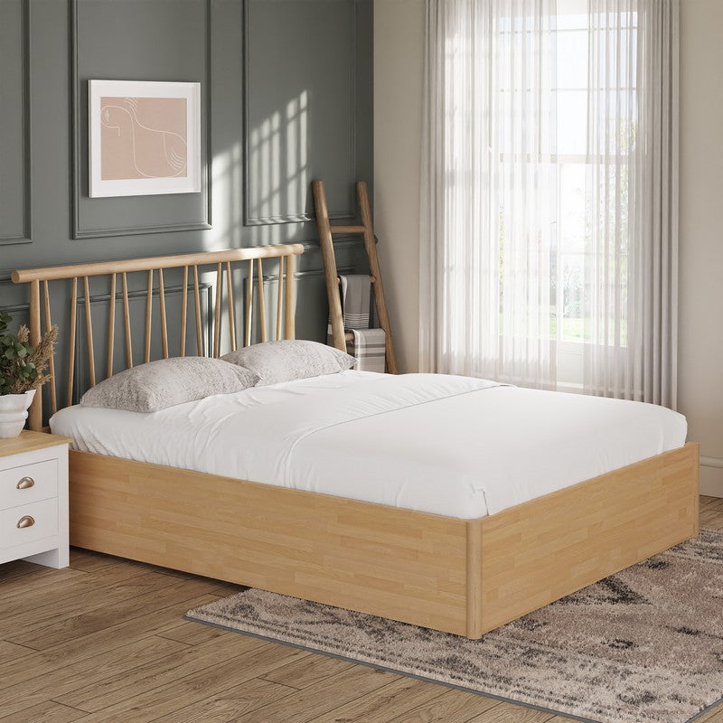 Fusum Double Ottoman Bed Oak 6 x 7ft