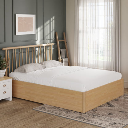 Fusum Double Ottoman Bed Oak 6 x 7ft