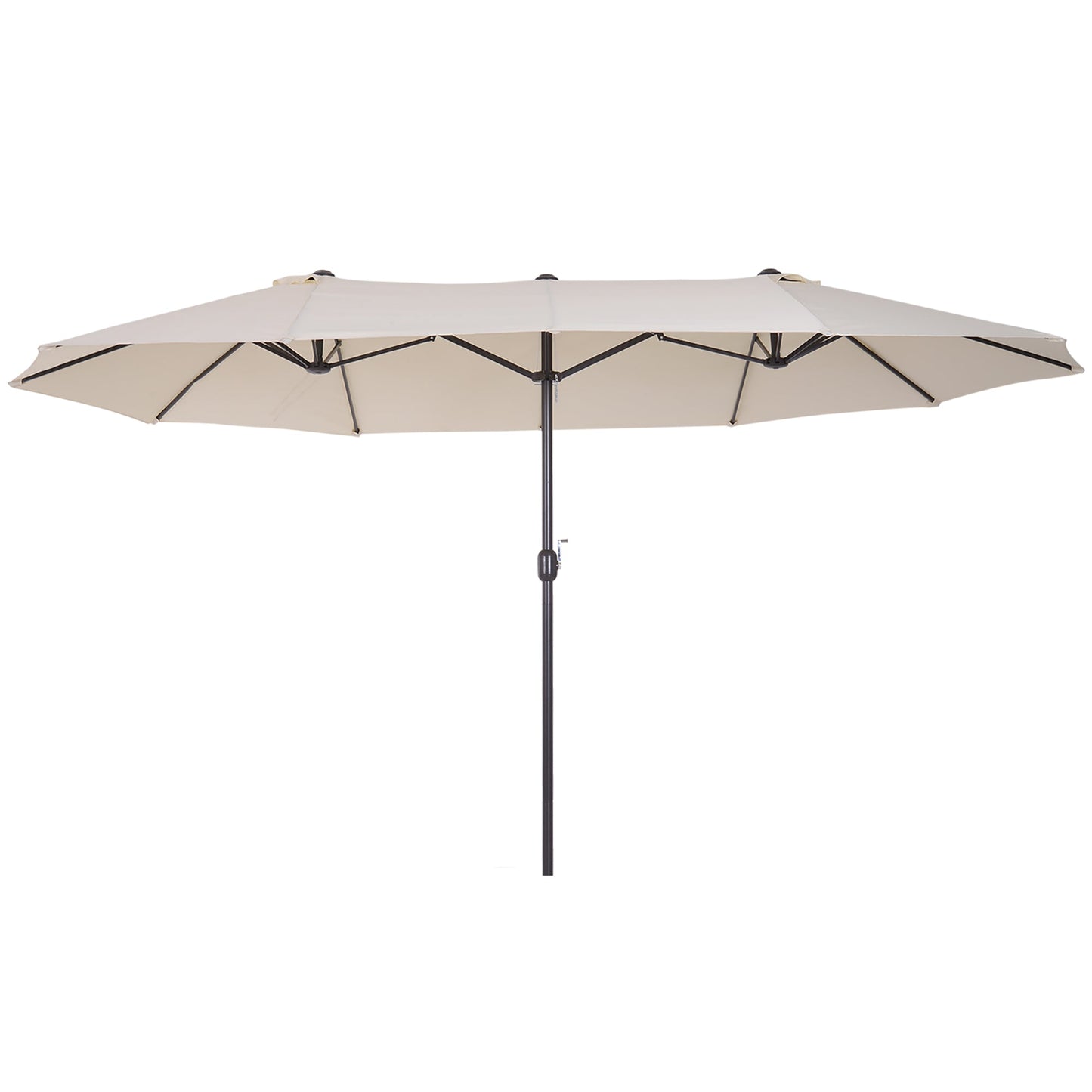 4.6m Double-Sided Patio Parasol Sun Umbrella-Beige Primary Image