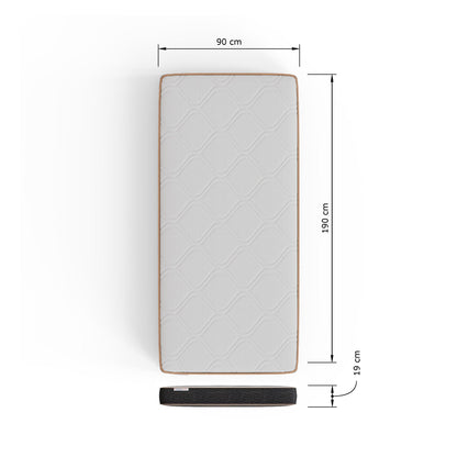 SleepyCastle Single Mattress Polyester White 3 x 6ft