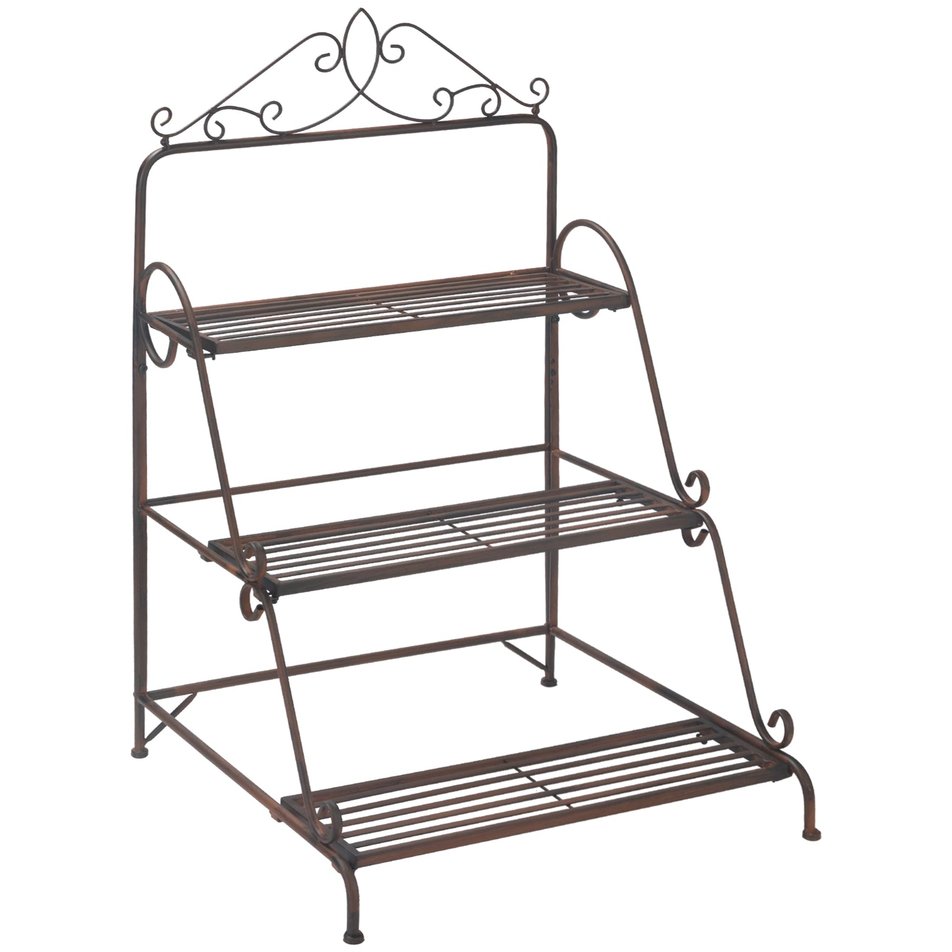 3 Tier Stair Style Metal Plant Stand Primary Image