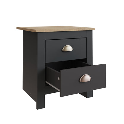 Lancaster 4 Piece Bedroom Furniture Set Black