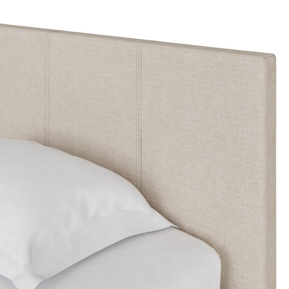 End Lift Small Double Ottoman Bed Metal & Wood Natural 3 x 7ft