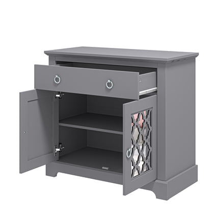 Honition Sideboard Grey 2 Doors 2 Shelves 1 Drawer