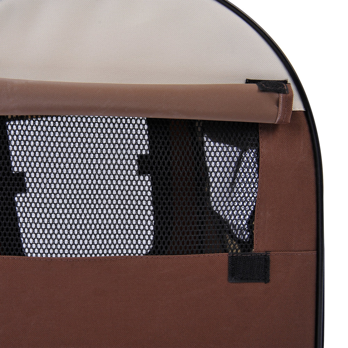 PawHut Khaki Foldable Cat and Small Dog Pet Carrier with Cushion PawHut Khaki Foldable Cat and Small Dog Pet Carrier with Cushion