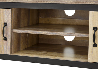 Boston TV Unit Oak 2 Shelves 2 Doors