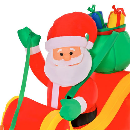 8 Foot Christmas Inflatable Santa Claus on Sleigh