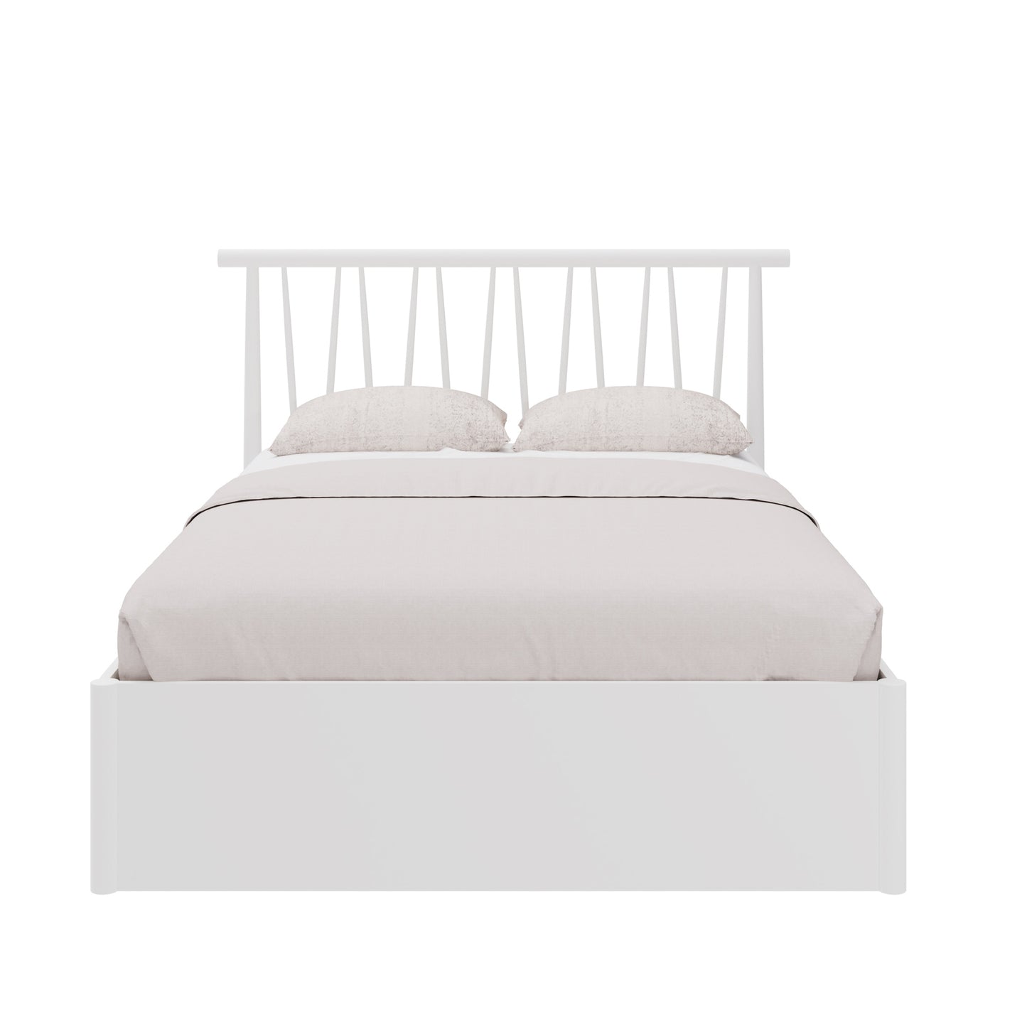 Fusum Double Ottoman Bed White 6 x 7ft