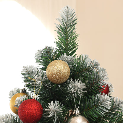 6ft Pinecone Christmas Tree Artificial - White Frosted Green  774 Tips