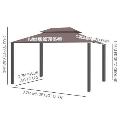 3 x 4m Aluminium Garden Gazebo