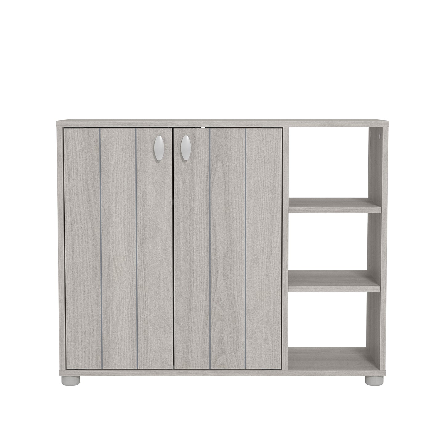 Bideford Shoe Storage Light Grey 2 Doors 6 Shelves