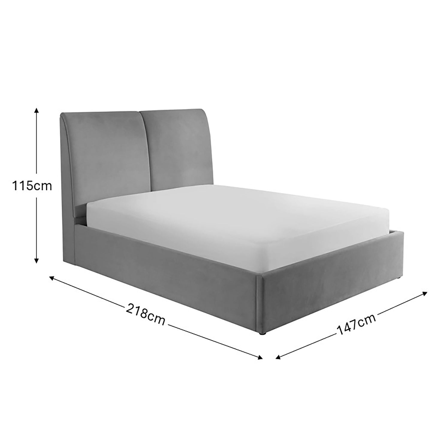 Montrel Double Ottoman Bed Natural 5 x 7ft