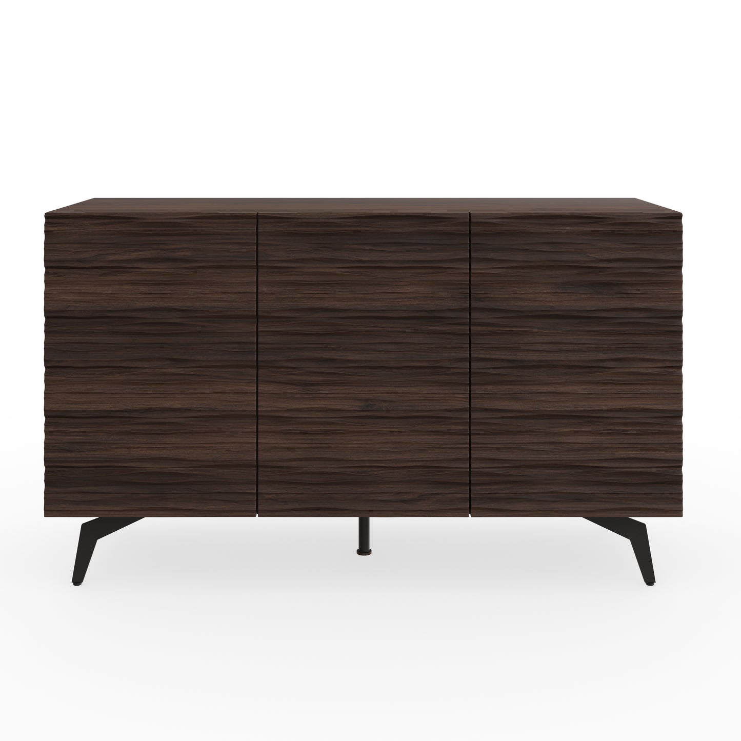 Bantham Large Sideboard Dark Walnut 3 Doors 2 Shelves