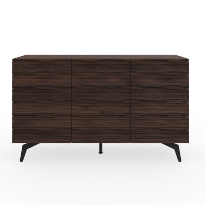 Bantham Large Sideboard Dark Walnut 3 Doors 2 Shelves