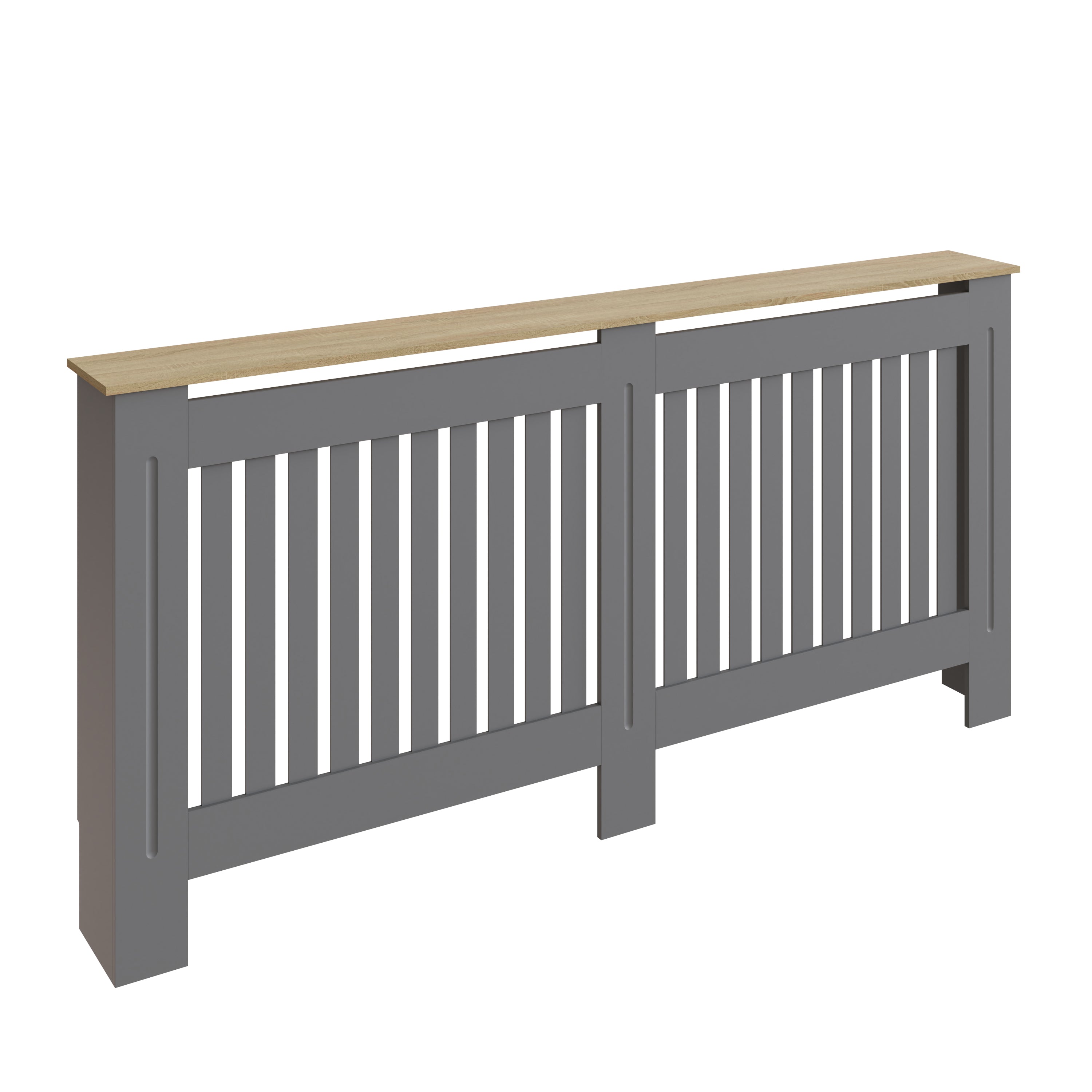 Longslow Large Radiator Cover Grey & Oak 1 Shelf only 60.99 – Cherry Lane