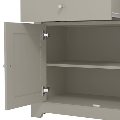 Salcombe Large Sideboard Light Grey 3 Doors 4 Shelves 2 Drawers