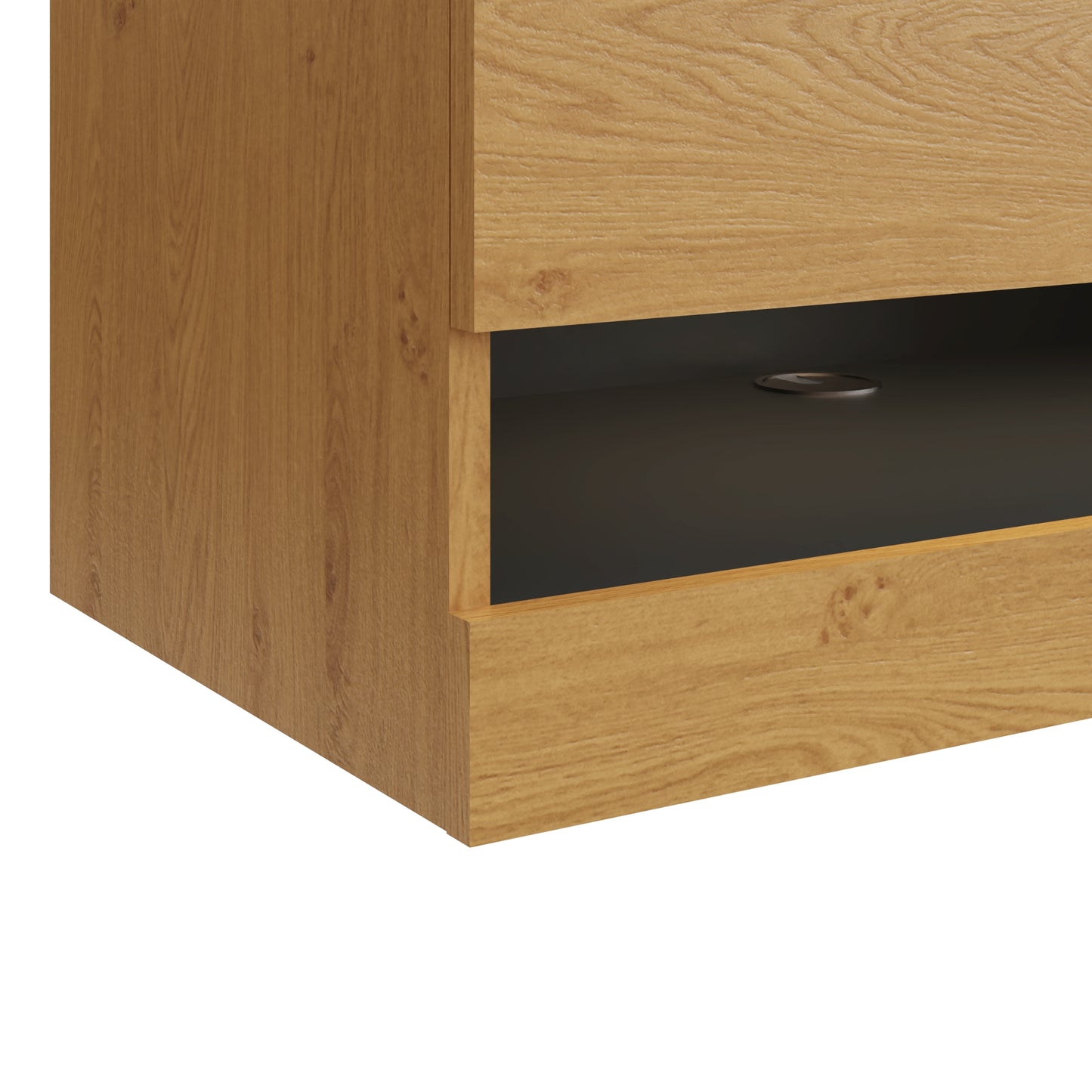 Leon TV Unit Oak 2 Shelves 2 Drawers