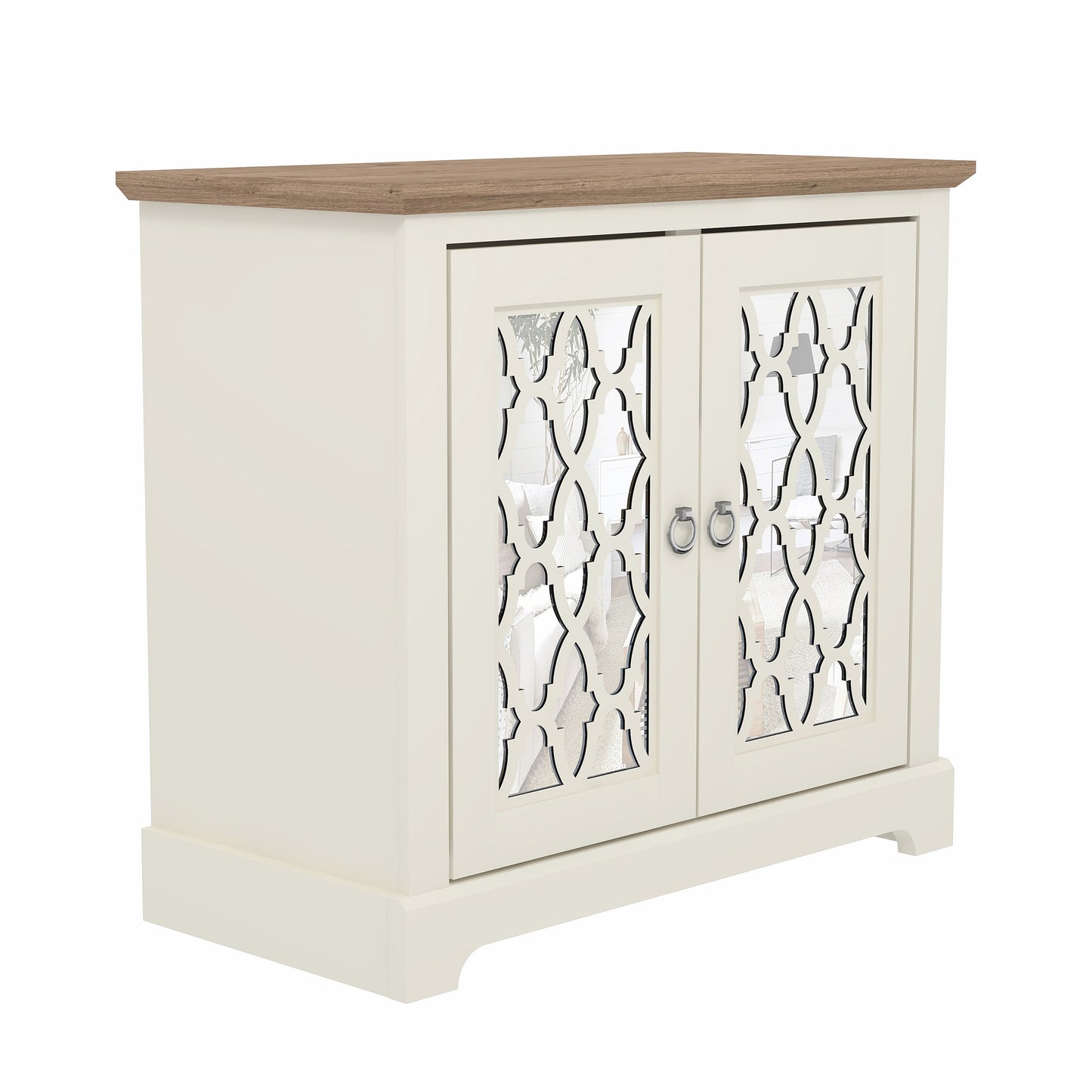 Honition Sideboard Ivory 2 Doors 2 Shelves