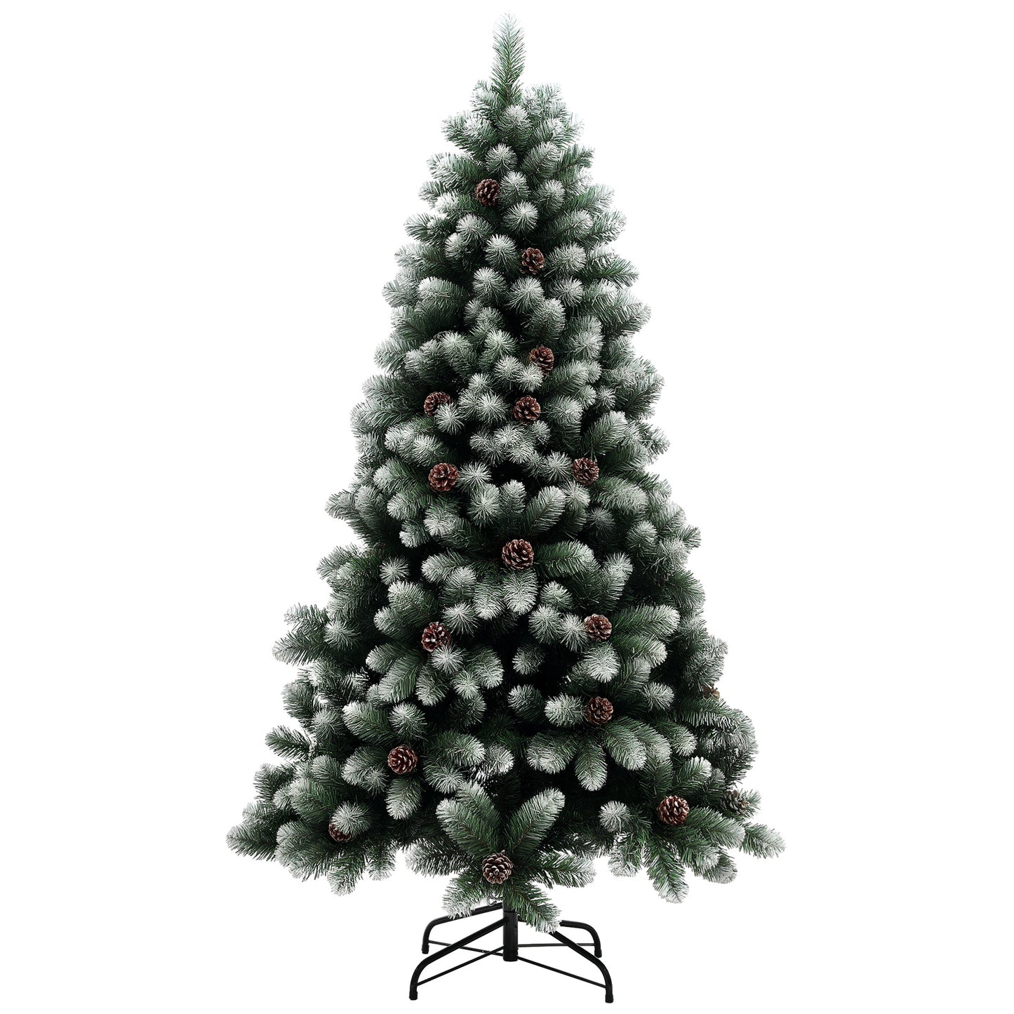 6ft Pinecone Christmas Tree Artificial - White Frosted Green  774 Tips