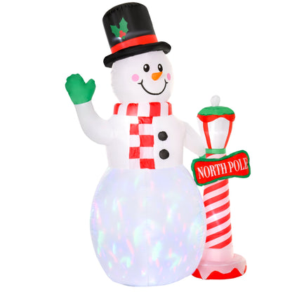 Homcom Christmas Inflatable Snowman with Street Lamp Lighted for Home Indoor Outdoor Primary Image