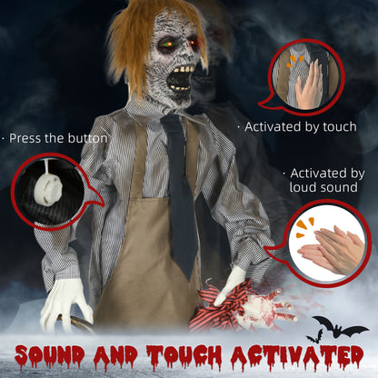 Animated Chainsaw Killer Halloween Decoration - 170cm