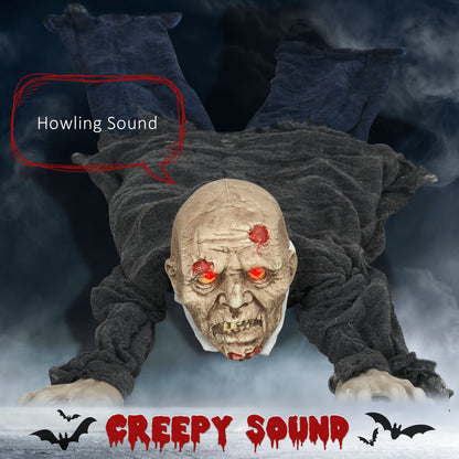Animated Crawling Zombie Halloween Decoration - 159cm