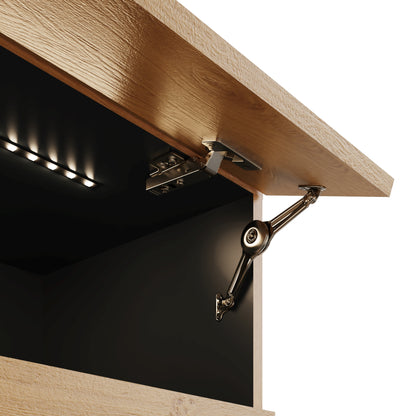 Leon TV Unit Oak 2 Shelves 2 Drawers