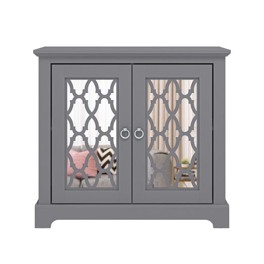 Honition Sideboard Grey 2 Doors 2 Shelves