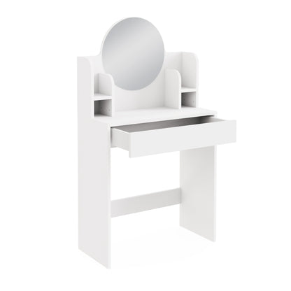 Idis Tall Dressing Table White 2 Shelves